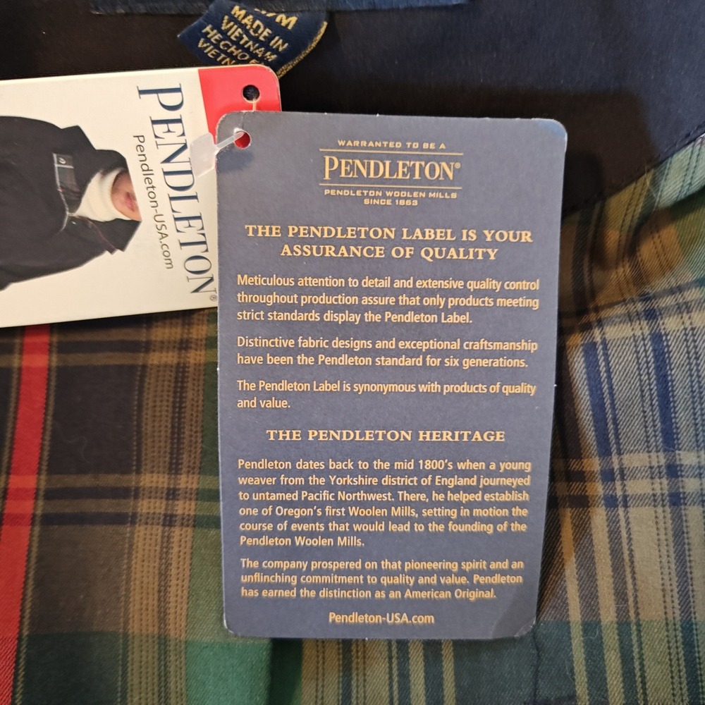 Pendleton Softshell Rain Jacket Women M Navy Blue… - image 8